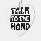 Sprechen Sie mit der Hand Keramikornament (Links)