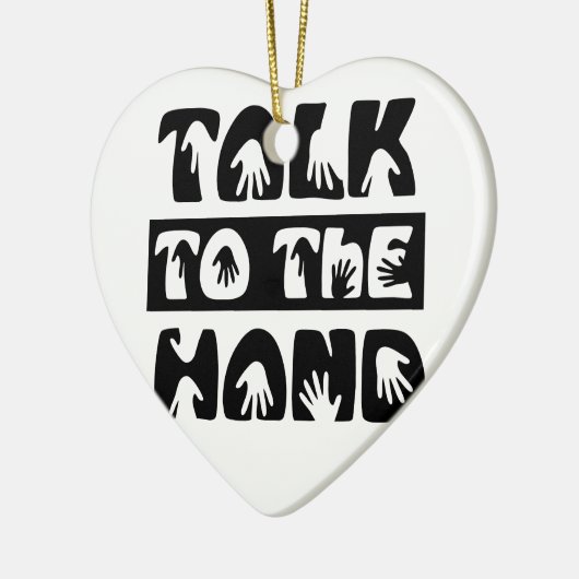 Sprechen Sie mit der Hand Keramikornament (Links)