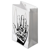 Sprechen Sie mit der Hand Kleine Geschenktüte (Vorderseite Schrägansicht)