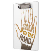 Sprechen Sie mit der Hand Klemmbrett (Links)