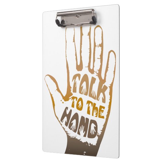 Sprechen Sie mit der Hand Klemmbrett (Links)