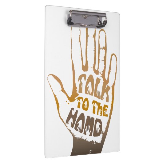 Sprechen Sie mit der Hand Klemmbrett (Rechts)