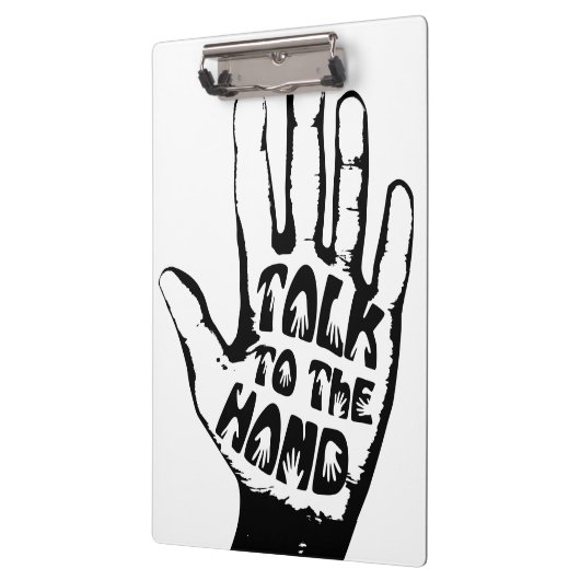 Sprechen Sie mit der Hand Klemmbrett (Links)