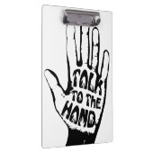 Sprechen Sie mit der Hand Klemmbrett (Rechts)