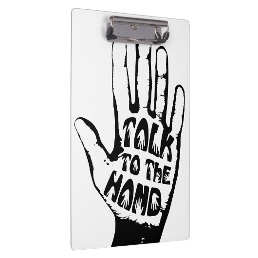 Sprechen Sie mit der Hand Klemmbrett (Rechts)