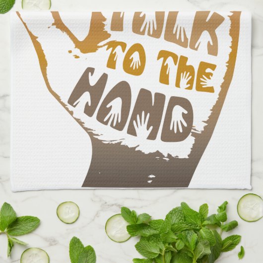 Sprechen Sie mit der Hand Küchentuch (Gefaltet)