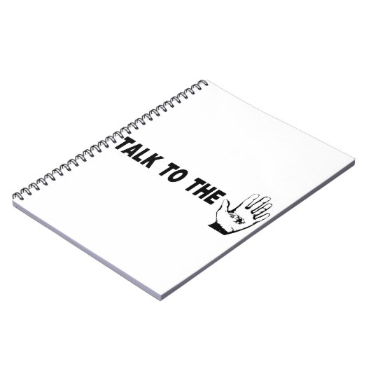Sprechen Sie mit der Hand Notizblock (Linke Seite)