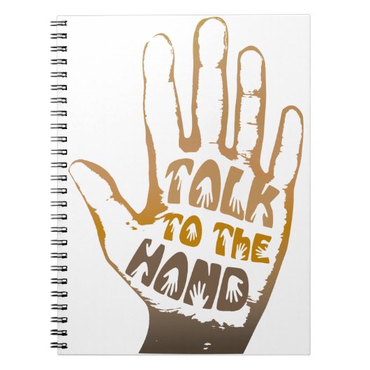 Sprechen Sie mit der Hand Notizblock (Vorderseite)