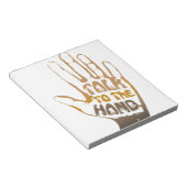 Sprechen Sie mit der Hand Notizblock (angewinkelt)