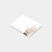 Sprechen Sie mit der Hand Post-it Klebezettel (angewinkelt)