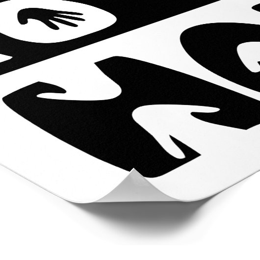 Sprechen Sie mit der Hand Poster (Ecke)