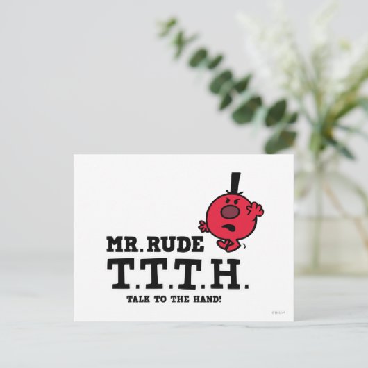 Sprechen Sie mit der Hand Postkarte (Stehend Vorderseite)