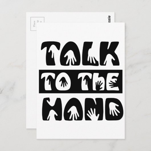 Sprechen Sie mit der Hand Postkarte (Vorne/Hinten)