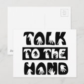 Sprechen Sie mit der Hand Postkarte (Vorne/Hinten)