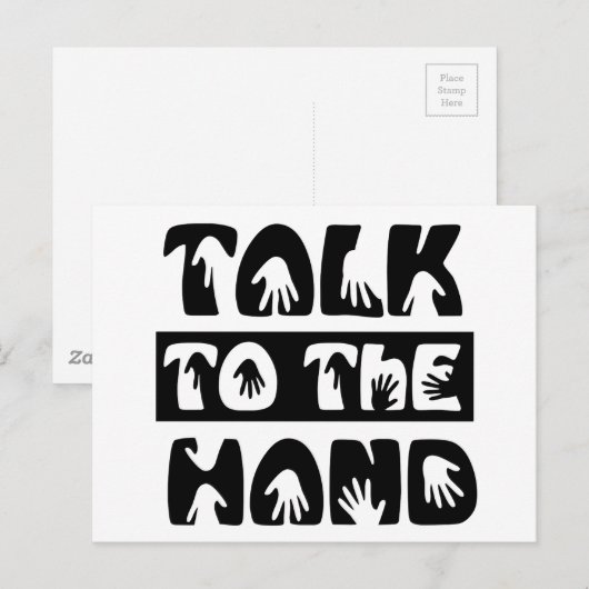 Sprechen Sie mit der Hand Postkarte (Vorne/Hinten)