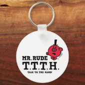 Sprechen Sie mit der Hand Schlüsselanhänger (Rückseite)