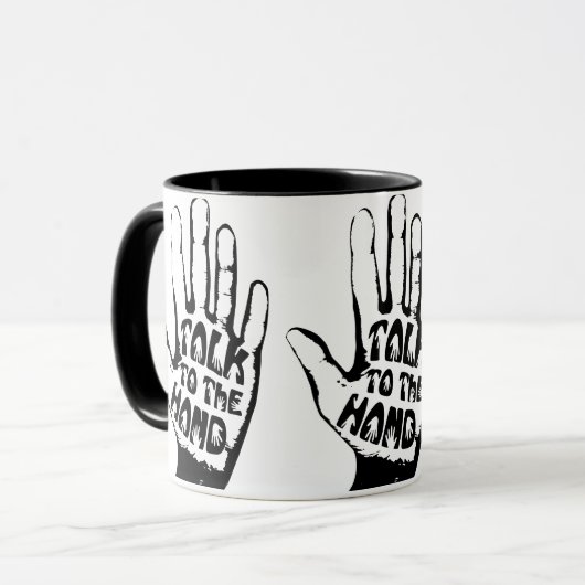Sprechen Sie mit der Hand Tasse (Vorderseite Links)