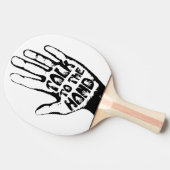Sprechen Sie mit der Hand Tischtennis Schläger (Seitenansicht)