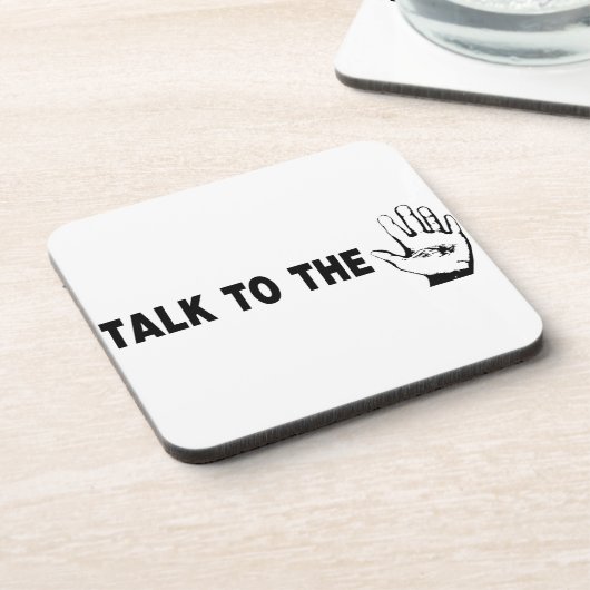 Sprechen Sie mit der Hand Untersetzer (Linke Seite)