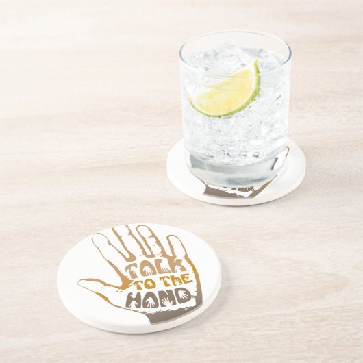 Sprechen Sie mit der Hand Untersetzer (Seite)