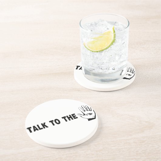 Sprechen Sie mit der Hand Untersetzer (Seite)