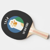 Sprechen Sie mit der niedlichen Paw-Katze (weißer Tischtennis Schläger (Seitenansicht)