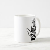 Sprechen Sie mit der Tasse des Handkaffees (VorderseiteRechts)