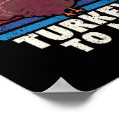 Sprechen Sie mit der Türkei zum lustigen Erntedank Poster (Ecke)