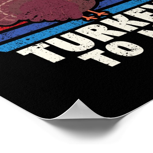 Sprechen Sie mit der Türkei zum lustigen Erntedank Poster (Ecke)