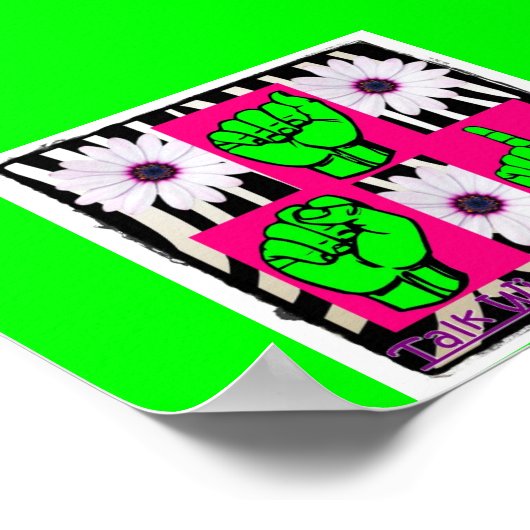 Sprechen Sie mit Ihrem Hands-Poster für Mädchen Poster (Ecke)