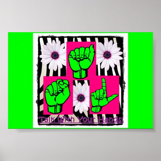 Sprechen Sie mit Ihrem Hands-Poster für Mädchen Poster (Vorne)