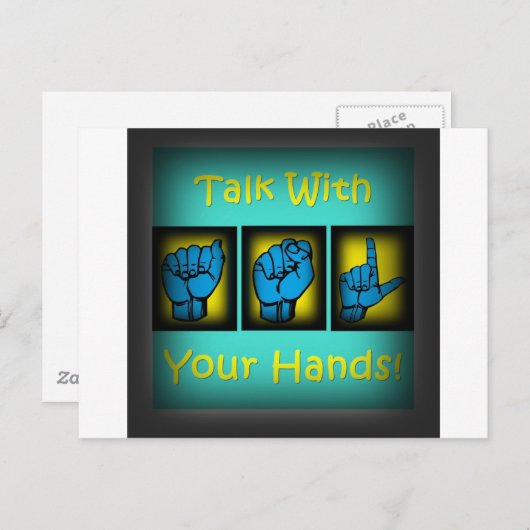 Sprechen Sie mit Ihren Händen (2) Postkarte (Vorne/Hinten)