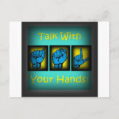 Sprechen Sie mit Ihren Händen (2) Postkarte (Vorderseite)