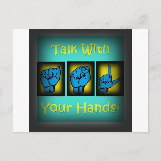 Sprechen Sie mit Ihren Händen (2) Postkarte (Vorderseite)