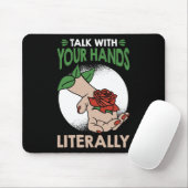 Sprechen Sie mit Ihren Händen buchstäblich America Mousepad (Mit Mouse)