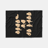 Sprechen Sie mit meiner amerikanischen Gebärdenspr Fleecedecke (Vorderseite (Horizontal))