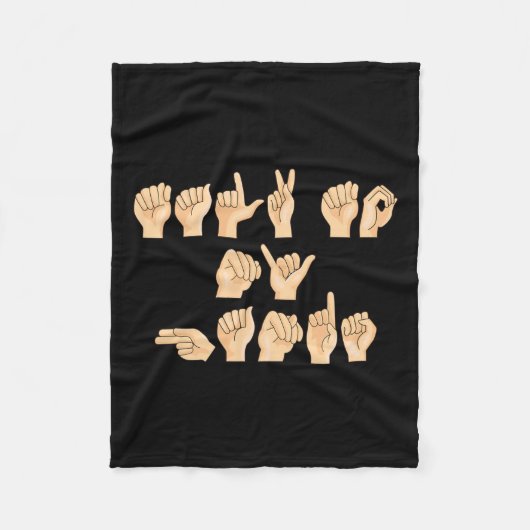 Sprechen Sie mit meiner amerikanischen Gebärdenspr Fleecedecke (Vorderseite)