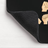 Sprechen Sie mit meiner amerikanischen Gebärdenspr Mousepad (Ecke)