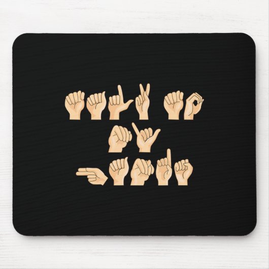 Sprechen Sie mit meiner amerikanischen Gebärdenspr Mousepad (Vorne)