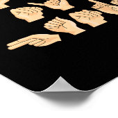 Sprechen Sie mit meiner amerikanischen Gebärdenspr Poster (Ecke)