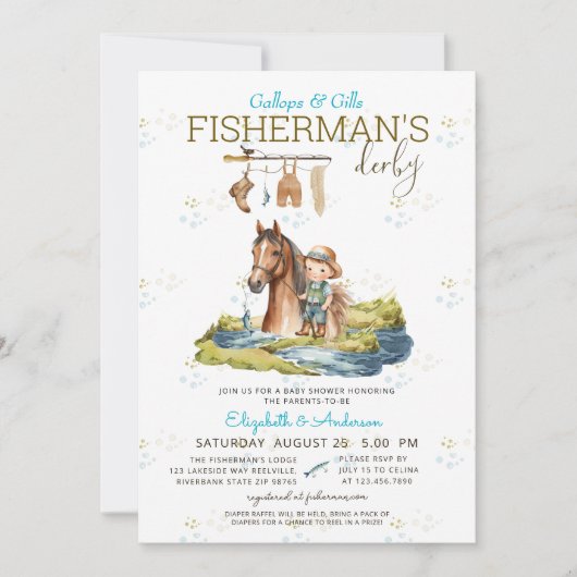 Sprechen Sie mit meiner rustikalen Fisherman's Der Einladung (Vorderseite)