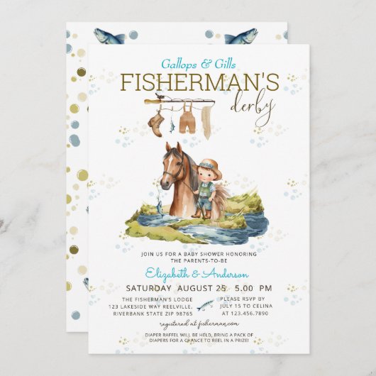 Sprechen Sie mit meiner rustikalen Fisherman's Der Einladung (Vorne/Hinten)