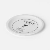 Sprechen Sie mit mir Einfache Elegant 30. Geburtst Pappteller (Schrägansicht)