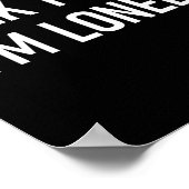 Sprechen Sie mit mir einsam, lustig, Witze, sarkas Poster (Ecke)