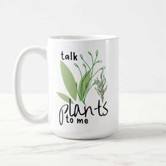 Sprechen Sie mit mir Pflanze Kaffeetasse (Links)