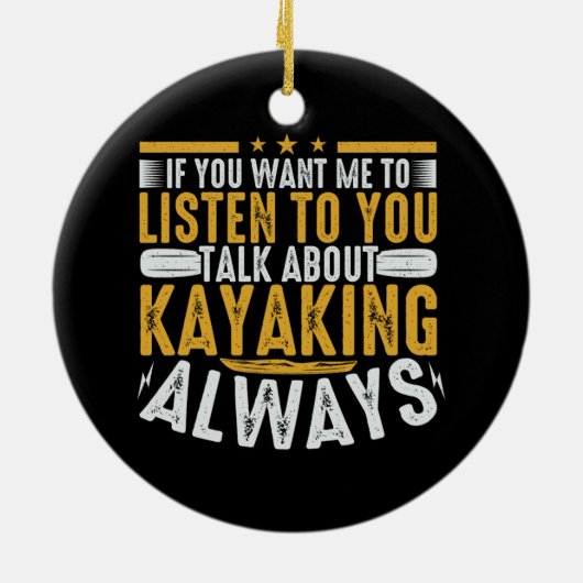 Sprechen Sie mit mir über Kajak Keramik Ornament (Hinten)