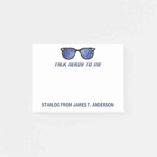 Sprechen Sie mit Nerdy To Me Space Stars - Benutze Post-it Klebezettel (Vorderseite)