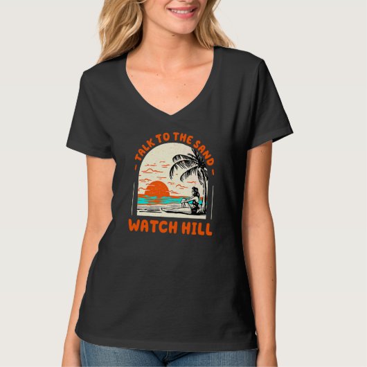 Sprechen Sie mit Sand Watch Hill Beach Rhode Islan T-Shirt (Vorderseite)