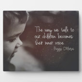 Sprechen Sie mit unseren Kindern Fotoplatte (Vorderseite)