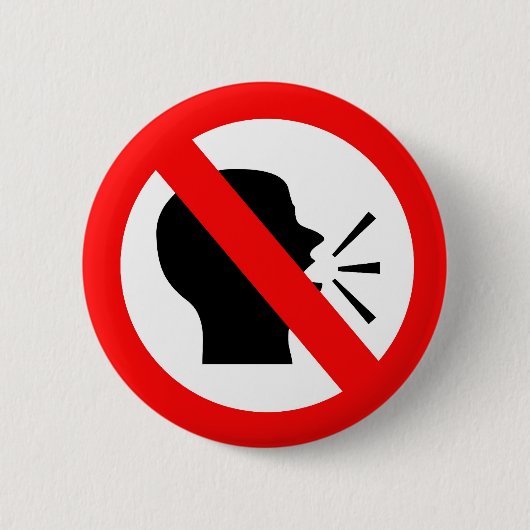 Sprechen Sie nicht Button (Vorderseite)